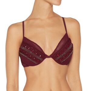 NWT La Perla Calypso Embellished Silk-Blend Mesh Bra